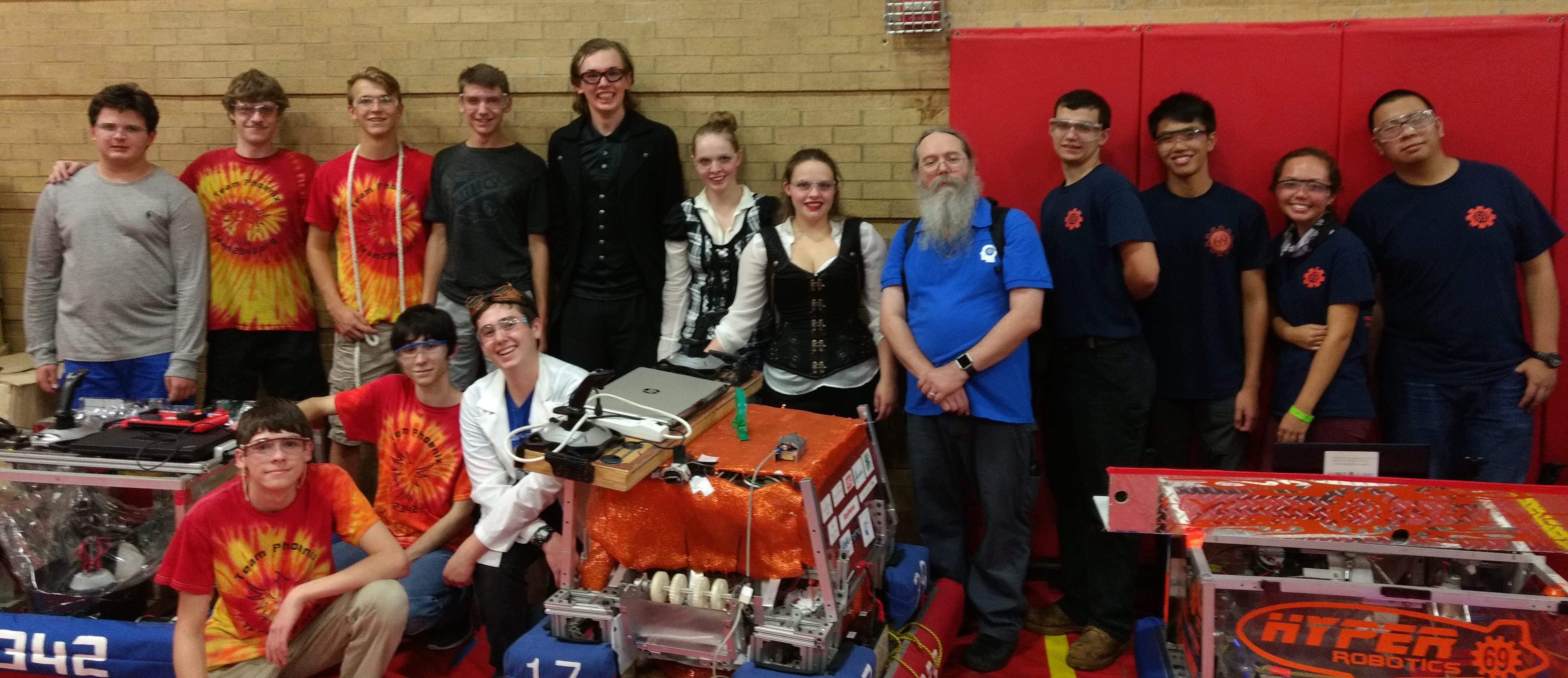Our playoff alliance at RiverRage 2017 Team Phoenix - 2342, Team Inconceivable! - 1720 and HYPER - 69.