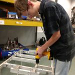 Mechanical dismantling an old robot