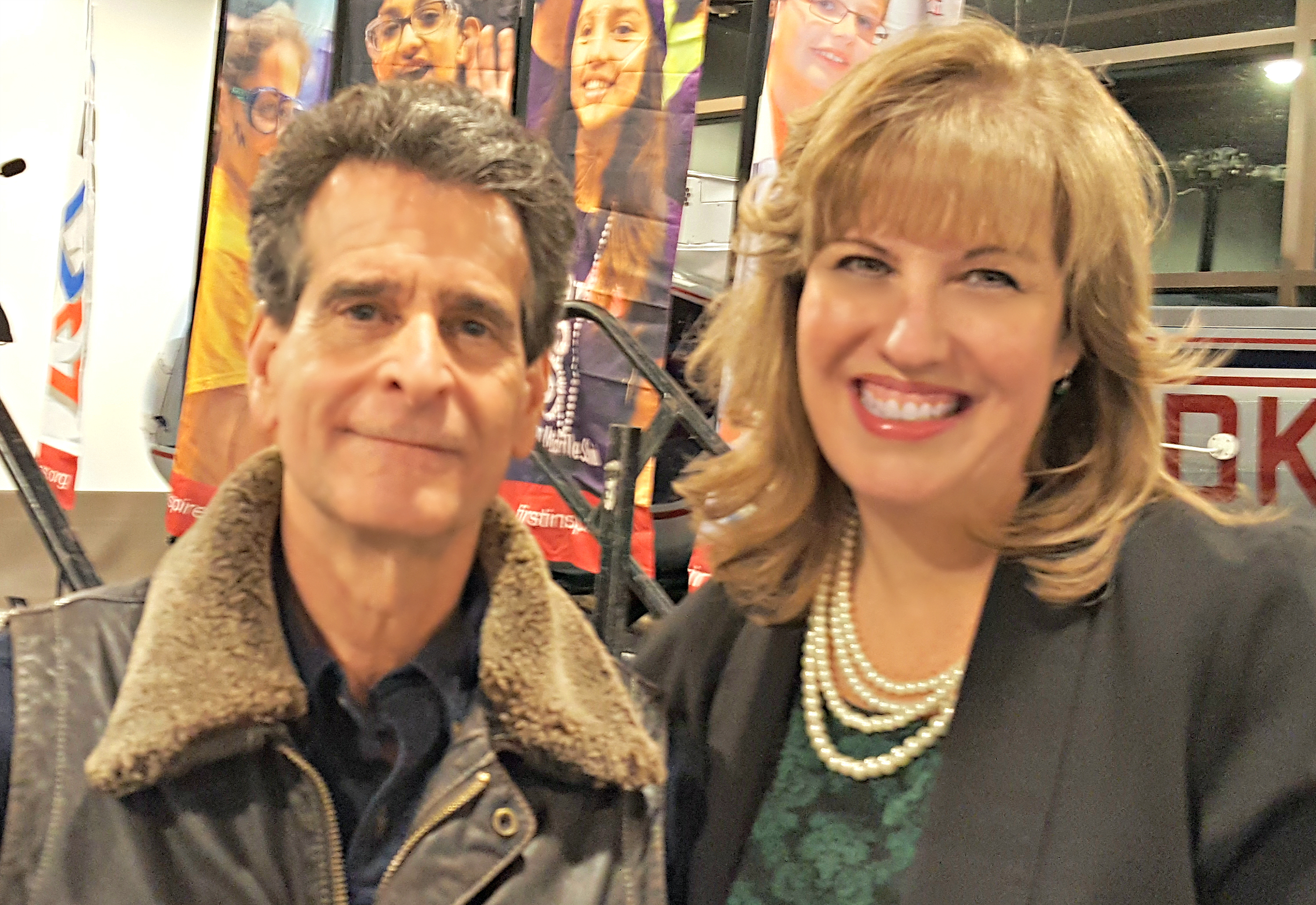 Dean Kamen and Amy, one of our mentors