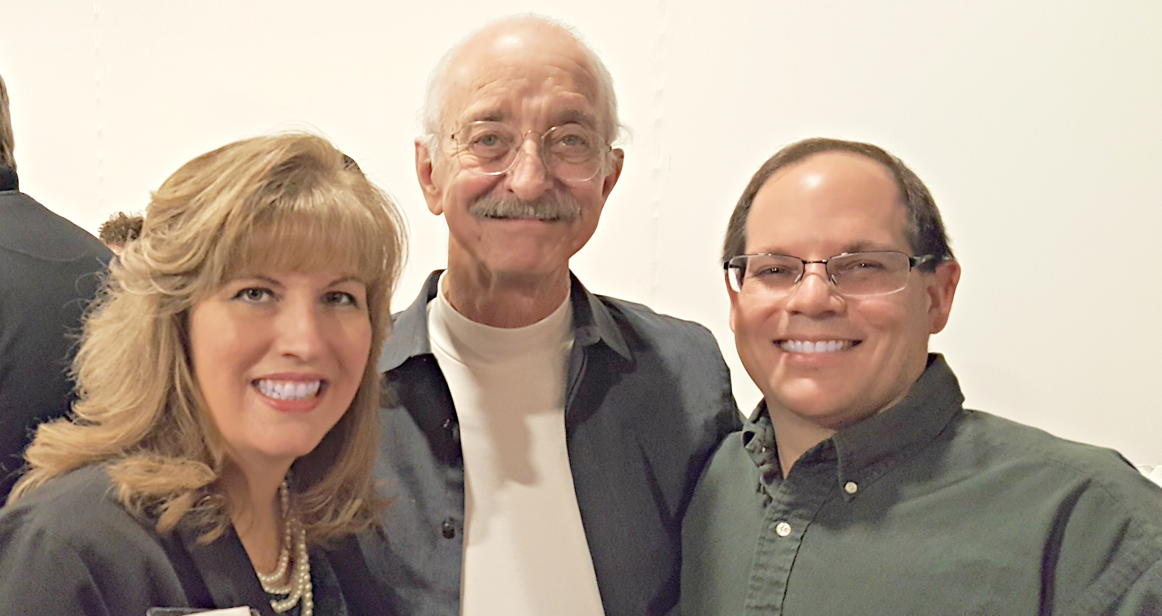 Woodie Flowers with Amy and Pete, two of our mentors