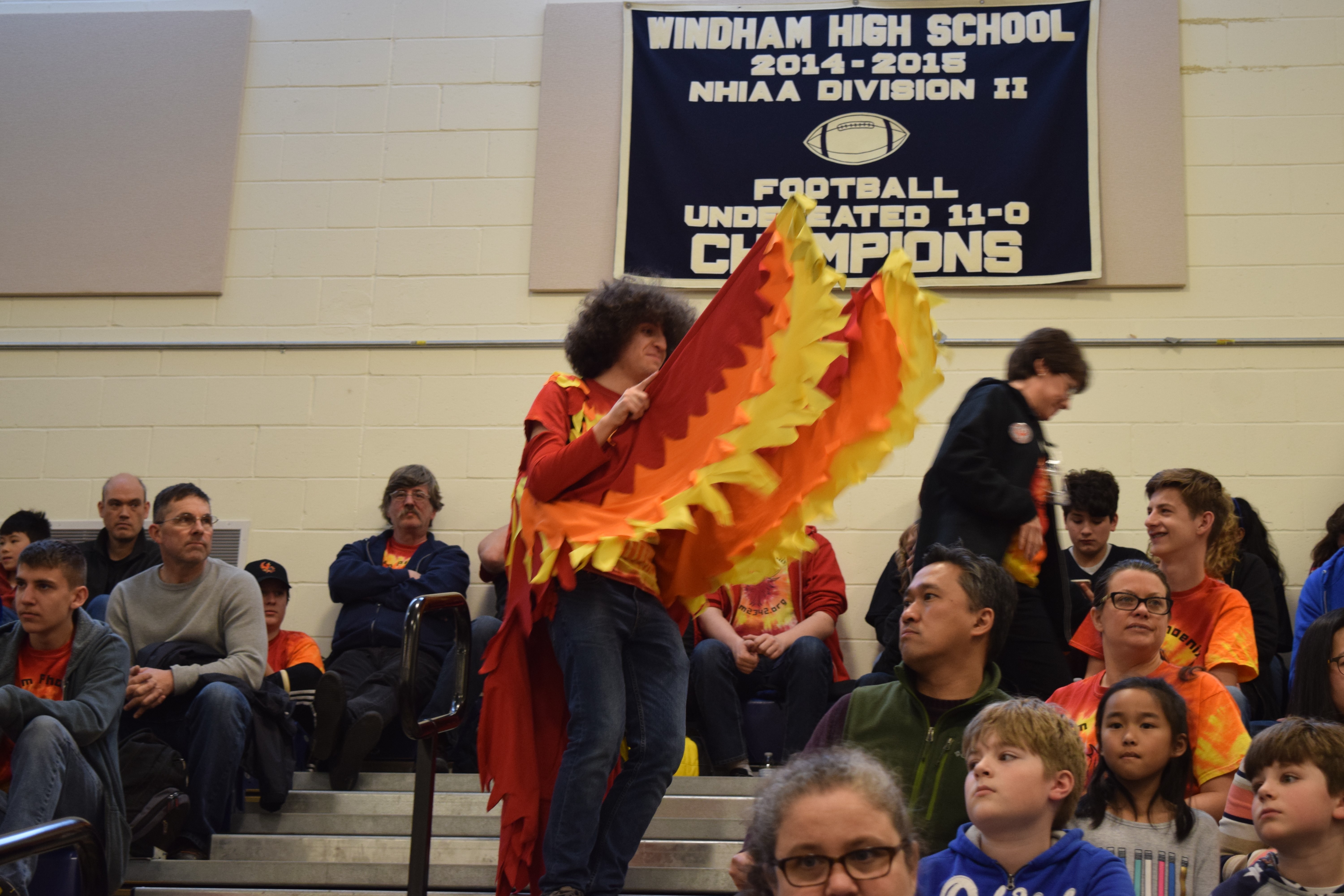 Team Phoenix Mascot in our cheering section